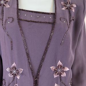 Light purple two pieces long sleeve
